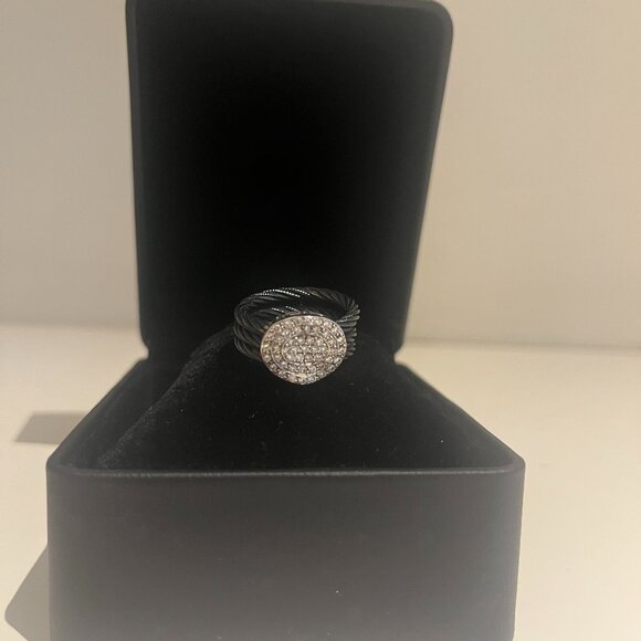 Charriol Diamond Celtic Noir Ring Size 6 1/4 - Picture 7 of 7